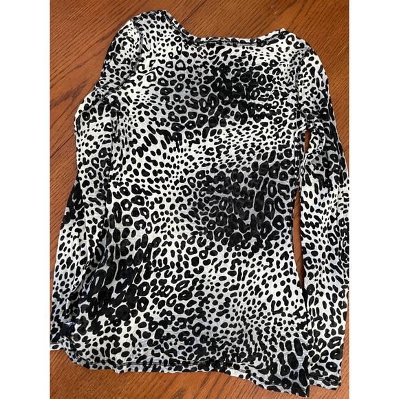 Express Long Sleeve Leopard Print Top Size M - Picture 8 of 9